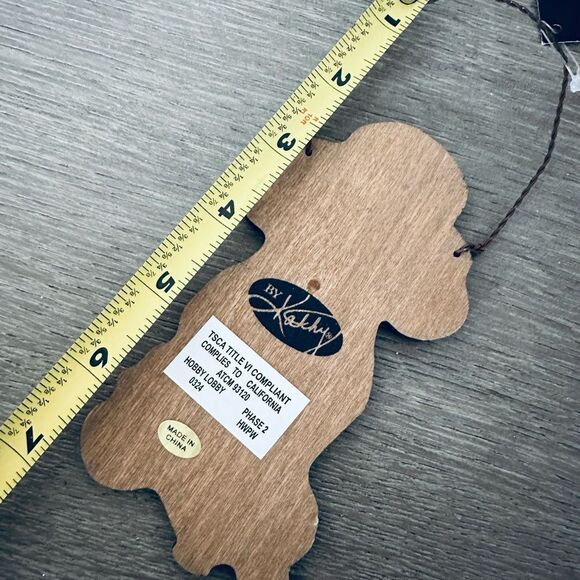 Poodle Labradoodle Dog Wooden Christmas Holiday Ornament - Picture 2 of 2